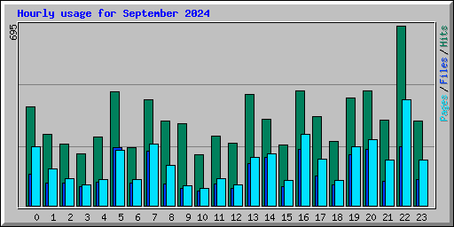 Hourly usage for September 2024